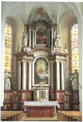 Die Innenansicht der ST. Vitus Kirche in Breitenworbis